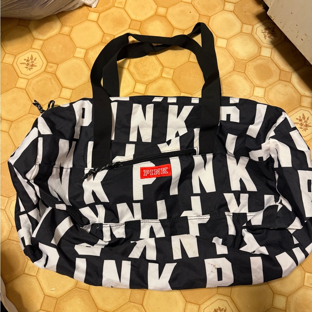 PINK Victoria's Secret Black and White Tote